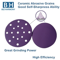 Support de broyeur papier de verre de peinture de voiture violet céramique abrasif PSA enduit automobile disques de papier abrasif disque de ponçage