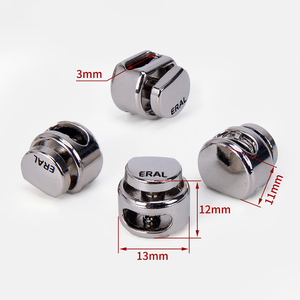 Màu đen trong suốt bán buôn có thể điều chỉnh đôi 2 lỗ dây khóa đàn hồi dây Stopper mùa xuân kim loại dây Stopper - Product Image 4