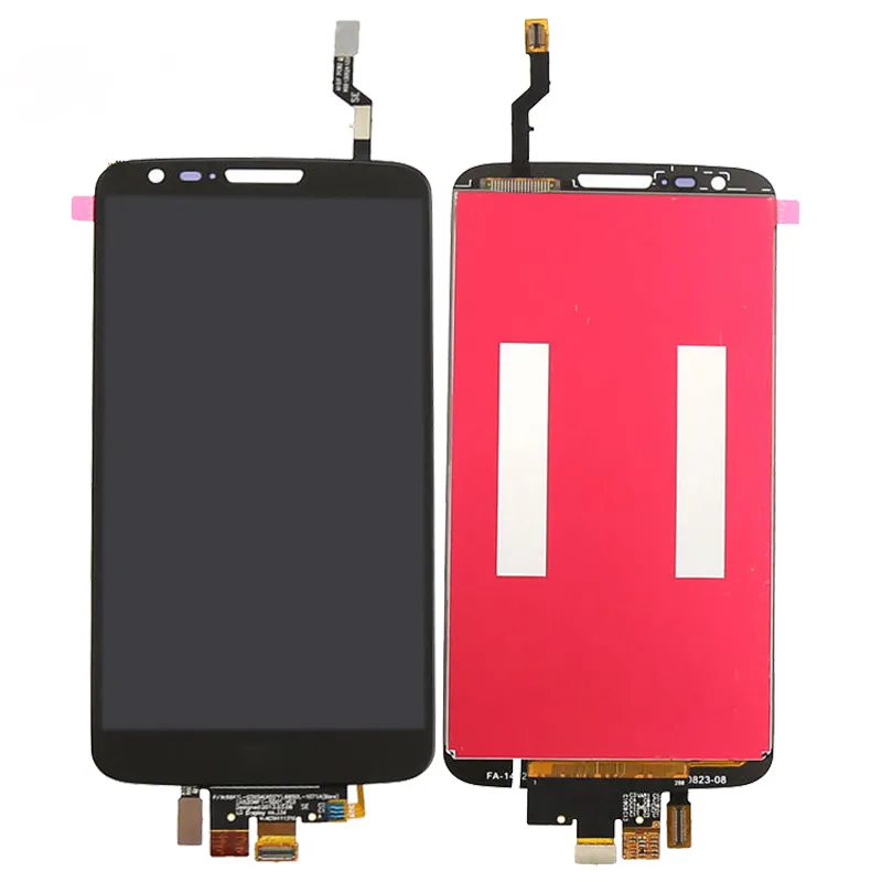 Original For LG G2 D802 LCD Display Touch screen + Digitizer Assembly with frame Black and white lcd without frame for G2 D802