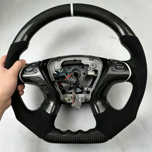 Volant sport en Alcantara et fibre de carbone véritable pour <span class=keywords><strong>Infiniti</strong></span> Q70L FX35 FX37 QX60 Série M M25 M35 M37 M56 Q70 - Product Image 1