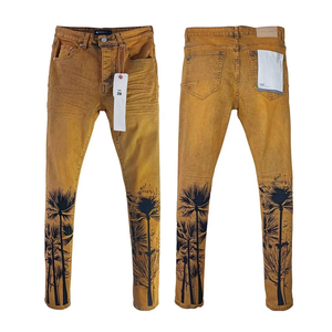 Vaqueros elásticos ajustados góticos de alta calidad para hombre, Vaqueros azules, Vaqueros juveniles de moda de hip-hop, colección de invierno de cintura alta - Product Image 6