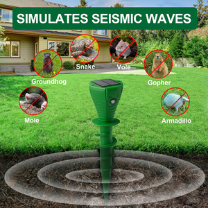 Năng lượng mặt trời Powered siêu âm Pest Repeller cho ngoài trời mục tiêu rắn nốt ruồi và gophers pin hỗ trợ - Product Image 4