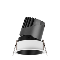 Spot encastré moderne 5-12W dimmable anti-éblouissement 6000K CCT, corps en aluminium, effet de lumière Hill changeant de couleur, pour plafond encastré