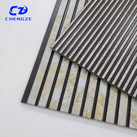 Nouveau produit Panneaux muraux intérieurs 3D et panneaux en charbon de bois Conception de persiennes PS Panneau mural décoratif PS étanche