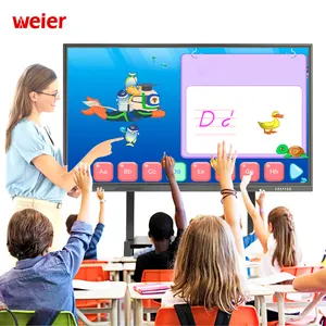 55 65 75 86 98 pouces fabricants smart board classe écran tactile 4k affichage tableau blanc interactif