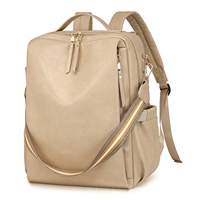 Sac à dos pour ordinateur portable en PU rétro multifonctionnel pour femmes, personnalisable, sac à dos de voyage tendance avec logo personnalisable