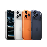 Teléfono Inteligente Original Desbloqueado Usado 17 Pro Max de 6.9 Pulgadas, 12 GB de RAM, Azul Oscuro, Doble SIM, Naranja Cósmico, 5G, iOS, Todas las Versiones, Reventa