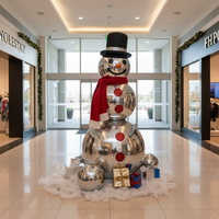 Bonhomme de neige gonflable décoratif de Noël, miroir, géant, étincelant, imperméable, pour usage extérieur, en vente