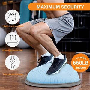 Wellshow Half Balance Ball Trainer Pelota <span class=keywords><strong>de</strong></span> ejercicio con bandas <span class=keywords><strong>de</strong></span> resistencia Bomba <span class=keywords><strong>de</strong></span> pie Medio ejercicio Pelota <span class=keywords><strong>de</strong></span> <span class=keywords><strong>yoga</strong></span> para entrenamiento <span class=keywords><strong>de</strong></span> equilibrio - Product Image 6