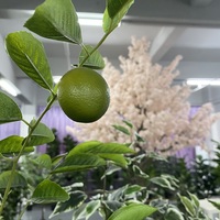Bonsaï artificiel citronnier 120 cm résistant aux UV, plante verte d'intérieur en pot pour salon ou bureau