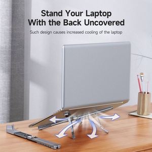 Nuevo Soporte Elevador para Laptop de Aluminio, 16 Pulgadas, 140g, Estable, Resistente, Hueco, Multiángulo Ajustable, Disipación de Calor, Plegable - Product Image 3