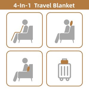 Premium Plüsch Flugzeug Decke Soft Bag Compact Pack Rucksack Clip Custom Reise kissen Decke 2 in 1 für Auto Flugzeug - Product Image 6