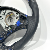 Volant forgé en Fiber de carbone véritable bleu pour BMW E90 E92 E84 320i 325i 330i 335i 118i 120i 116i Qualité Sport Style personnalisé