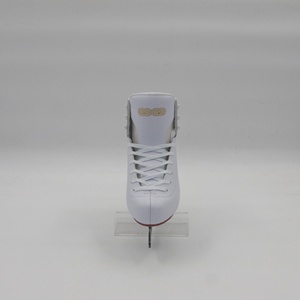 Junran Elegant <strong>Ice</strong> <strong>Skates</strong> for Unisex Featuring a Charming Floral Pattern and Vibrant <strong>White</strong> Laces with Stainless Steel Blade - Product Image 4