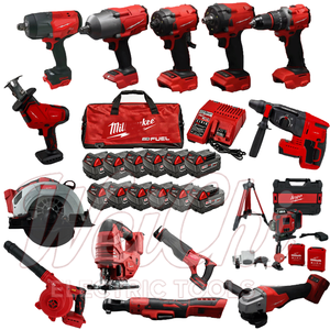 Combo Personalizable 1:1, Juego de Herramientas Inalámbricas Rojas <span class=keywords><strong>M18</strong></span> - Llave de Impacto y <span class=keywords><strong>Taladro</strong></span> Sin Escobillas con Pegatinas de Marca DIY - Product Image 1