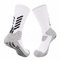 LINGTU Vente en gros Chaussettes de football Elite Crew en coton antidérapantes pour hommes Chaussettes de football antidérapantes Chaussettes de football en nylon Grip Kids
