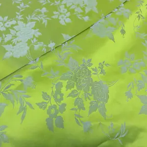 Twee Tone Bloemen Viscose En Zijde Abaya Stof Handel Bescheiden Jurk Gemengd Vintage Zijden Sari