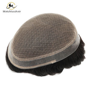วิกผม100% ผ้าไหมสำหรับผู้ชายวิกผมมนุษย์สำหรับหนังศีรษะธรรมชาติวิกผมแบบมองไม่เห็นสำหรับผู้ชาย - Product Image 1