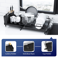 Égouttoir à vaisselle extensible Égouttoir à vaisselle de cuisine multifonctionnel Égouttoir à vaisselle de cuisine et organisateur d'assiettes