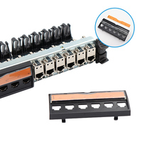 Panel de conexión RJ45 de red Gigabit integrado con módulos Cat6 blindados y piezas de telecomunicaciones de tipo terminal
