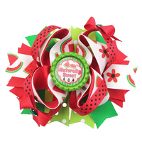 Vente en gros Nouvelle collection Printemps-Été : Pinces à cheveux et accessoires pour cheveux faits main, série fruits (Ananas, Pastèque, Citron, Fraise) à motifs imprimés
