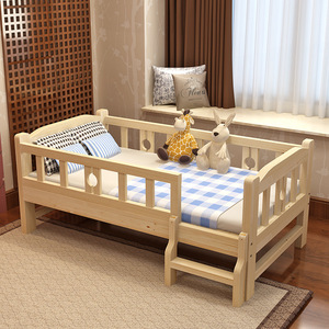 Moda per bambini mobili in legno massello con Guardrail Splicing ampi espandibili per bambini mobili ragazzo ragazza <span class=keywords><strong>letto</strong></span> del bambino - Product Image 1