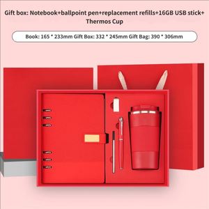 A5 Loose-<b>leaf</b> Promotional Notebook Gift Set Customizable PU Leather Silk <b>Screen</b> Printed Cost-effective Business Gifts - Product Image 3
