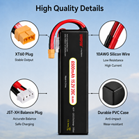 CE 20C แบตเตอรี่ Li-Po ขนาด6500มิลลิแอมป์ต่อชั่วโมงสำหรับเฮลิคอปเตอร์สี่ใบพัดบังคับเรือเรือพร้อมปลั๊ก XT60/XT30