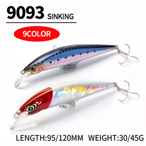 Nuovo Stock all'ingrosso 120mm/95mm di pesca pesciolini che affondano pesanti esca artificiale 45g/30g di <span class=keywords><strong>spigola</strong></span> - Product Image 2