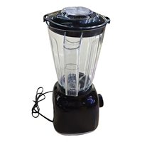 Blender électrique de qualité supérieure en plastique ABS noir 1,5 L 0,5 L avec vitesse variable pour hôtel commercial