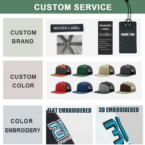 Gorras Trucker Personalizadas con Logotipo Bordado en 3D de Alta Calidad, Gorras Snapback Negras Estructuradas de 7 Paneles para Adultos, 100% Algodón, con Apliques - Product Image 2