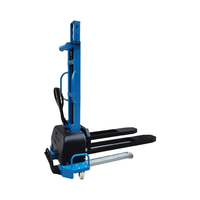 Chariot élévateur électrique portable 1,5 TONNE à chargement automatique, transpalette autoporteur 48V30AH avec batterie au plomb-acide et déplaceur latéral hydraulique en PU