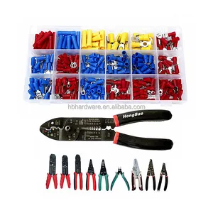 Nuovo e caldo 300 pezzo di rete cavo connettori Tools Kit Multi-funzionale pinza pinza Striper cavo crimpatore Tool Kit