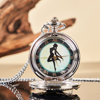 Reloj de Cuarzo Moderno BingoBeads, Caja de Aleación de Zinc de 47 mm, Diseño de Varita Mágica de Resina, Anime Sailor Moon Usagi Tsukino, Esfera Grande, de Bolsillo