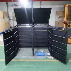 <span class=keywords><strong>Abri</strong></span> <span class=keywords><strong>pour</strong></span> poubelle à roulettes en acier métallique à double porte, <span class=keywords><strong>pour</strong></span> extérieur, jardin, poubelle, parc, <span class=keywords><strong>poubelles</strong></span> de parc - Product Image 5