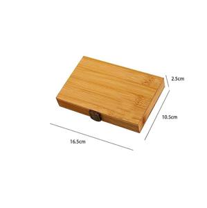 Bandeja de paleta de pintura de acuarela de bambú Caja de paleta de pintura de <span class=keywords><strong>madera</strong></span> con rejillas de media Sartenes para acuarela - Product Image 2