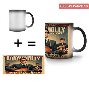 <b>Ceramic</b> <b>Mug</b> 11oz Heat Sensitive Color Changing Cup Frosted Black Daily Use - Product Image 4
