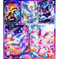 Ms Wholesale Premium Rare Pokemoned A6 Art Board Cartoon Kyogre Eevee Set Protective Collection Card Blind Box Gift Box