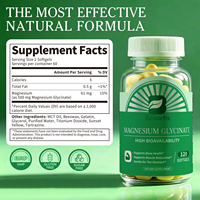 Suplemen OEM Private Label Magnesium Bisglisinat Softgel 500mg, Bioavailabilitas Tinggi, Lembut di Usus, untuk Tulang & Otot, Bersertifikasi GMP