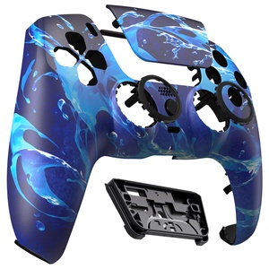 Aqua Magic Pattern LUNA Redesigned Custom <b>Gamepad</b> Case Replacement Front Shell for PS5 Controller Faceplate with Touchpad Cover - Product Image 1