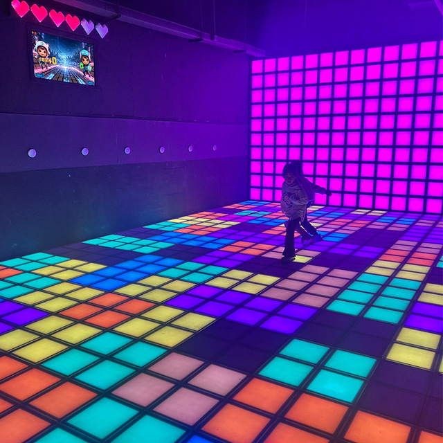 30*30cm Activate Sensor Interactive Led Dance Floor Game Screen Tiles for Sport Park Play House Shopping Mall-Multiple Colors