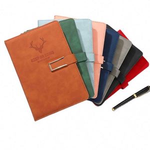 Custom U-buckle Simple Thickened High Quality Hardcover Notepad Creative <b>A5</b> Gift Paper Wholesale Pu <b>Spiral</b> Binding <b>Notebook</b> - Product Image 2