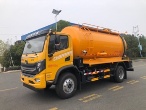 Camión de Succión de Aguas Residuales Ecológico Dongfeng 4*2 Euro5 Diésel de China, Camión de Saneamiento Combinado <span class=keywords><strong>para</strong></span> Dragado y Limpieza con Tanque de 12m³ - Product Image 3