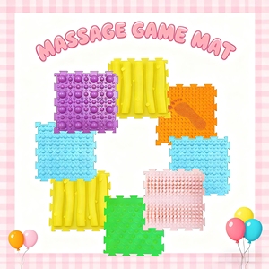 Alfombra de silicona de 12 piezas para niños y adultos, juego de masaje, tratamiento ortopédico, divertido rompecabezas sensorial, tapete de silicona. - Product Image 3