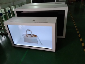 Caja de holograma 3D interactiva de 65 pulgadas, pantalla táctil, escaparate <span class=keywords><strong>LCD</strong></span> transparente en tiempo Real, póster Digital infrarrojo, proyección táctil - Product Image 6