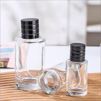 Botella de Perfume de Vidrio con Atomizador de Aluminio, 20ml 30ml 50ml 100ml, Recargable, a Prueba de Fugas, con Logotipo Personalizable