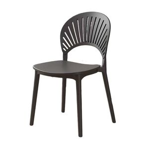 Foreign trade plastic chairs - modern and simple home dining chairs with fan-shaped backrests restaurant hollowed-out trendy le - Product Image 1