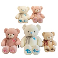 Boneka Beruang Teddy Raksasa Custom, Hewan Boneka Lembut untuk Dekorasi Rumah, Teman Anak, Hadiah Hari Valentine, Natal, Paskah, Peluche