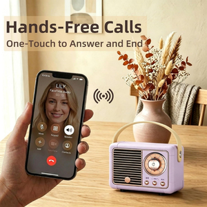 Radio Inalámbrica Portátil, Altavoz de Estilo Retro Antiguo, Fácil de Transportar para Cocina, Escritorio, Dormitorio, Viajes al Aire Libre - Product Image 5