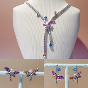 Collier libellule en acier inoxydable plaqué or 18 carats, résistant à l'eau et inaltérable, de la marque Fanhua. - Product Image 2